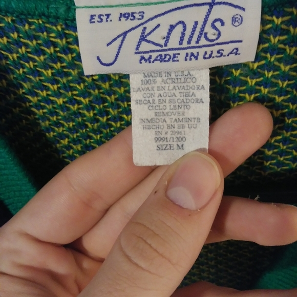 VTG J Knits school Sweater Vest - Picture 2 of 2